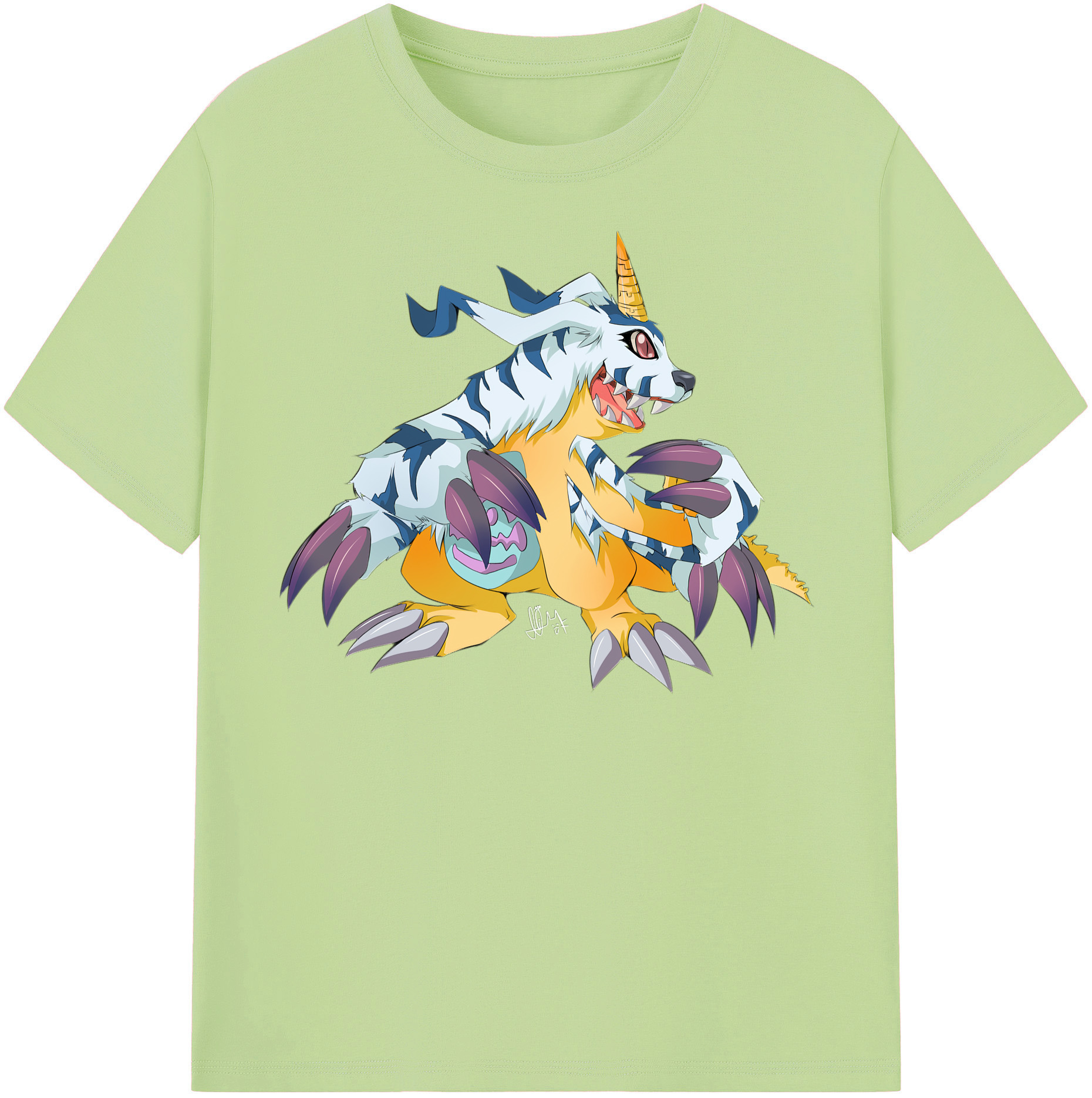 （画像用） Digimon デジタルモンスター/デジモン 綿100％半袖Tシャツ（フロントプリント）